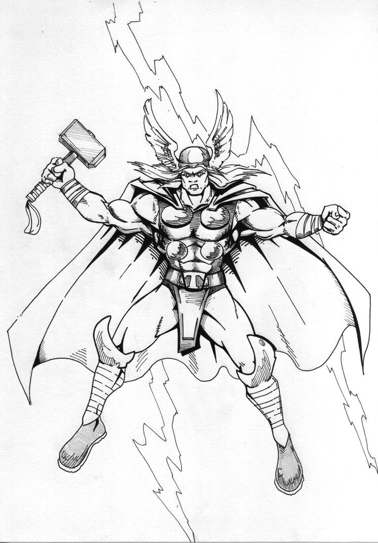 Thor lineart by Mace2006 on DeviantArt