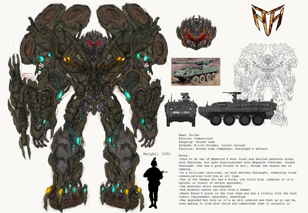 Concept Art Combaticons Strika Transformers 3