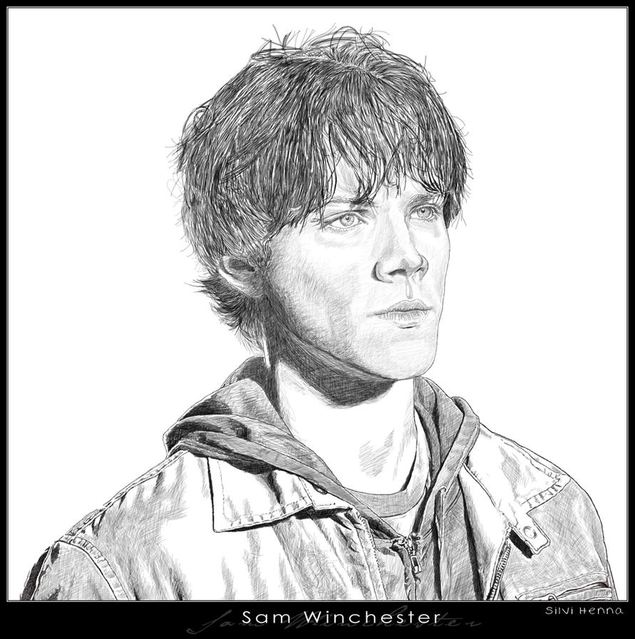 Sam Winchester Drawing by