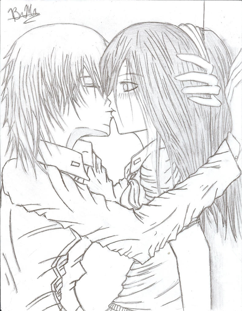 manga kissing coloring pages - photo #34
