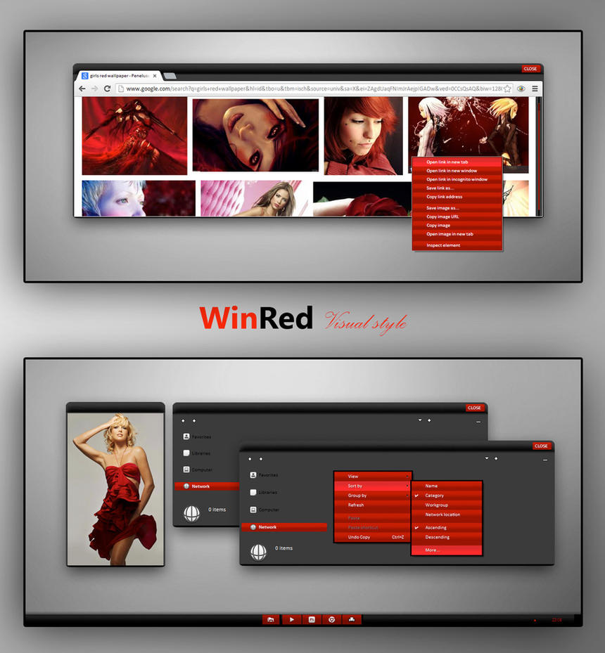 Winred Theme for Win7