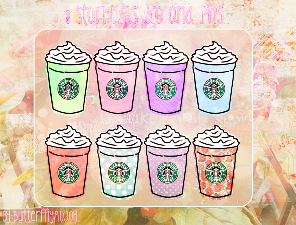 8 Starbucks .png and .ico by ButterfflyAway