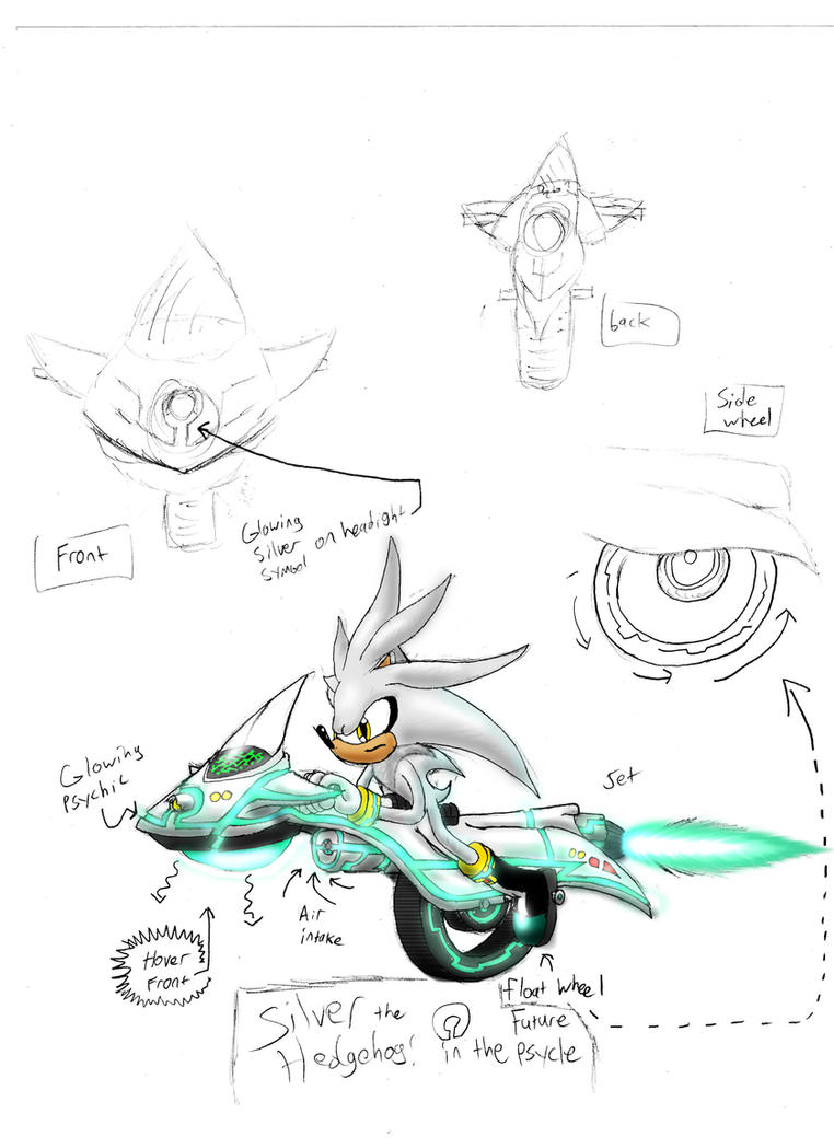 Silver_the_Hedgehog_Hover_Bike_by_magicw
