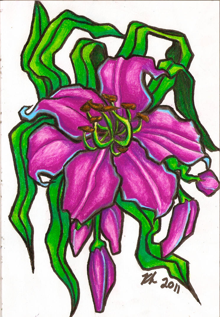 Bright lilly | Flower Tattoo