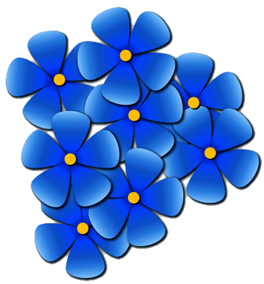 clip art forget me not flower - photo #4
