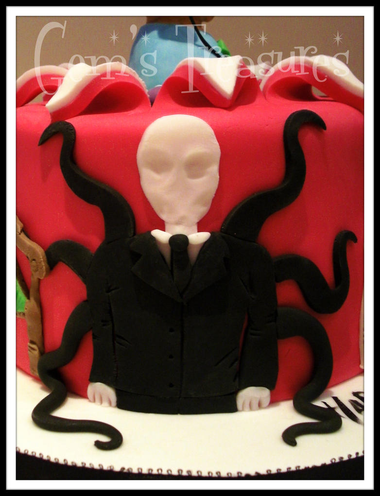SLENDER MAN!!! PEWDIEPIE CAKE!!! by gertygetsgangster