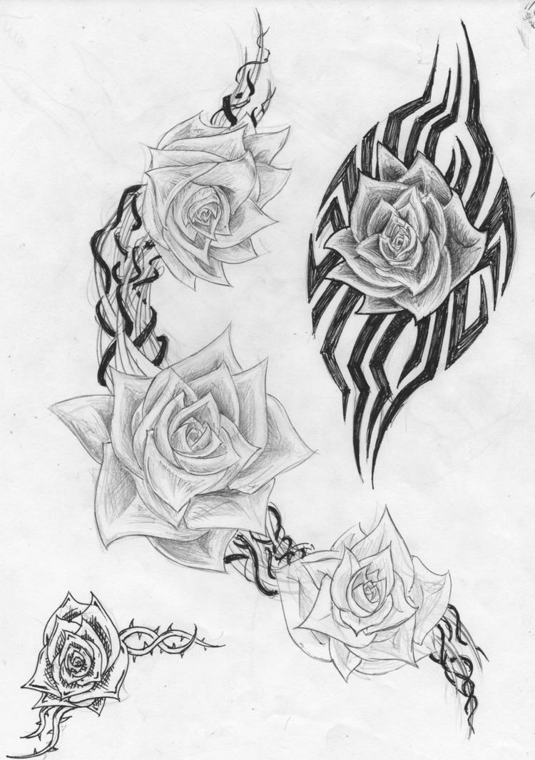 tattoo flower design edited by