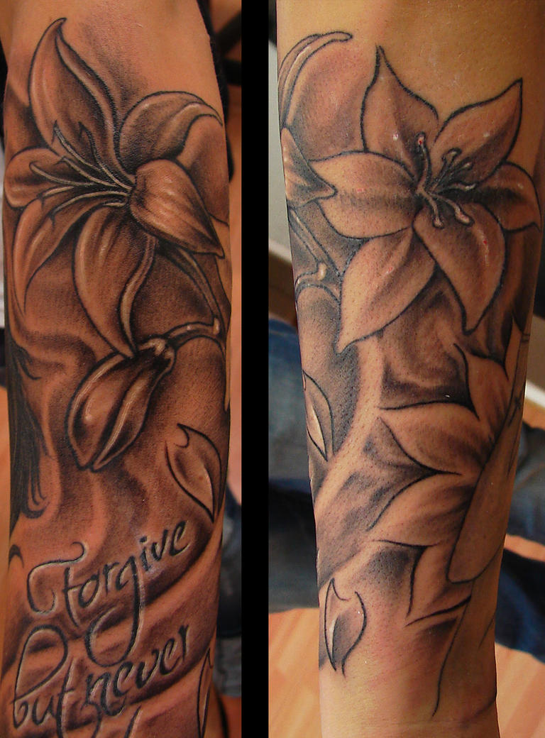 flower halfleeve2 - flower tattoo