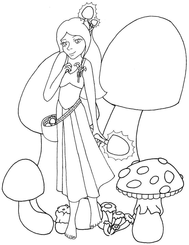 fairy and mushroom coloring pages - photo #19