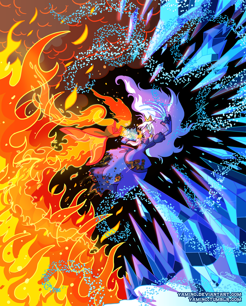 flame_princess_vs_ice_queen_by_yamino-d4q3c0l.png
