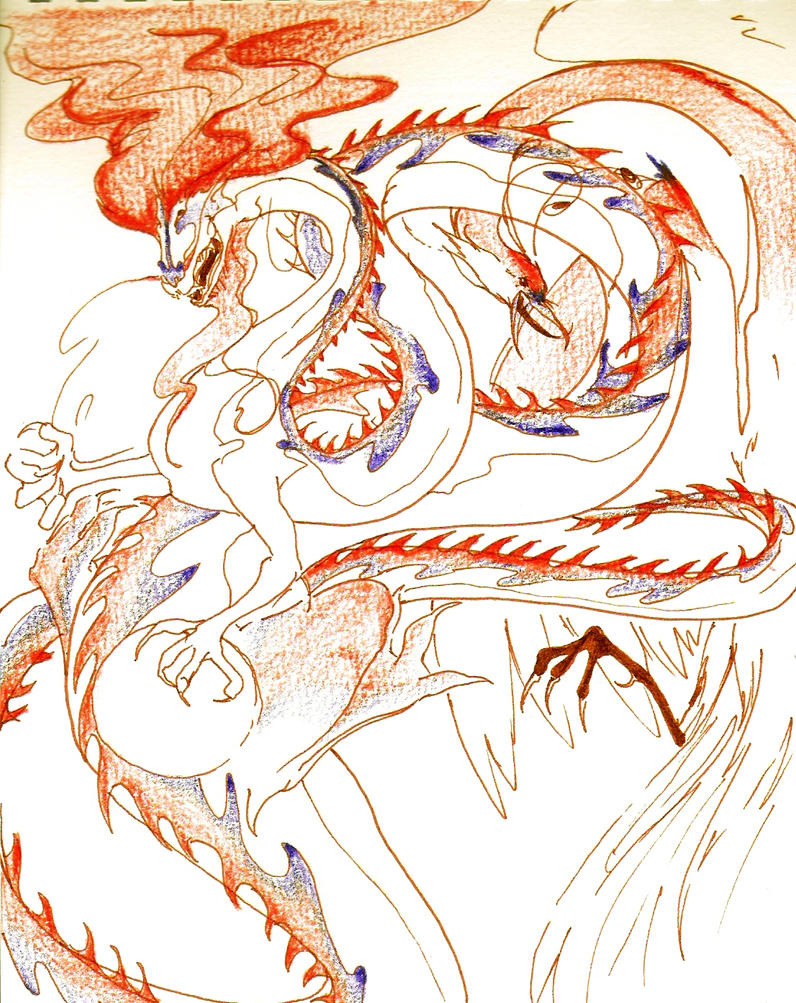 Chinese dragon and Phoenix by