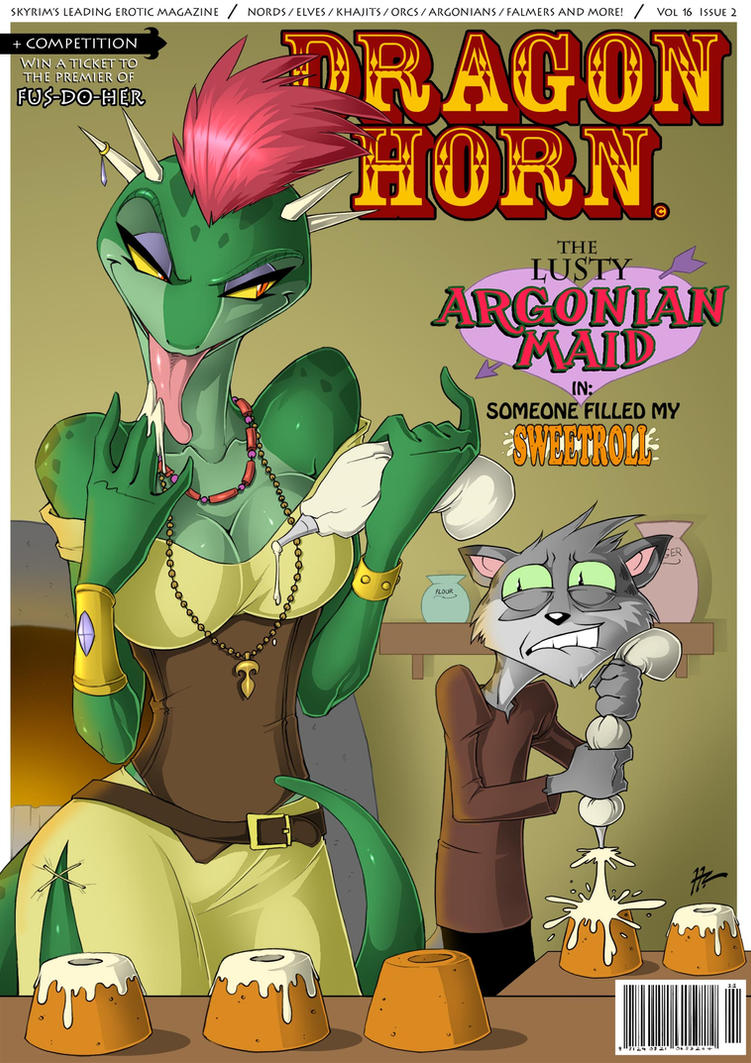skyrim the lusty argonian maid dragon horn comic