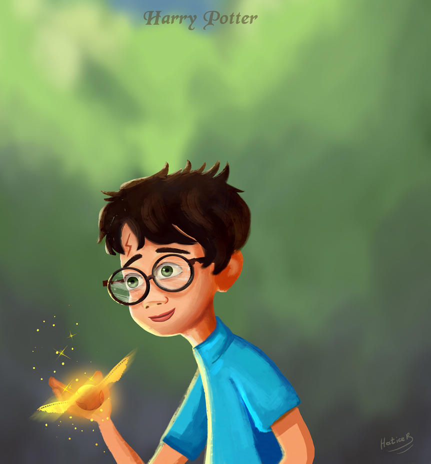 Harry Potter portrait cartoon by eydii